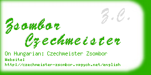 zsombor czechmeister business card